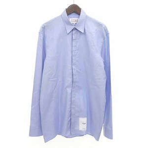 MAISON MARGIELA 20SS オーガニックコットン 長袖 シャツ ネイビー メンズ39