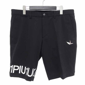 1PIU1UGUALE3 GOLF LEFT HEM LOGO SHORTS ショーツ ショート パンツ ブラック メンズ7