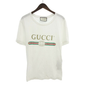 【PRICE DOWN】GUCCI ヴィンテージロゴプリント　Tシャツ ホワイト メンズXS