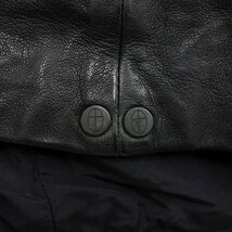 INCARNATION Sheep Leather Shirts B/D Lined レザー シャツ ブラック メンズS_画像3