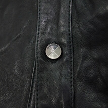 INCARNATION Sheep Leather Shirts B/D Lined レザー シャツ ブラック メンズS_画像6