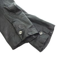 INCARNATION Sheep Leather Shirts B/D Lined レザー シャツ ブラック メンズS_画像7