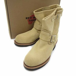 【PRICE DOWN】RED WING 2965 8インチ ラフアウト スエード レザー エンジニア ワーク ブーツ ベージュ メンズ8 1/2D