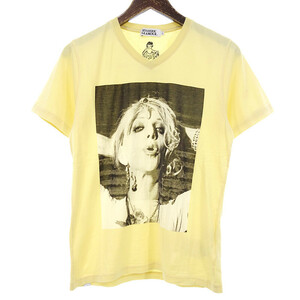 【PRICE DOWN】HYSTERIC GLAMOUR 0241CT23 COURTNEY LOVE MONO コートニーラブ Tシャツ イエロー メンズS