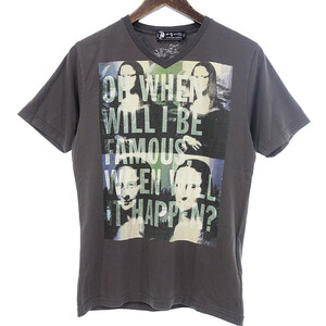 HYSTERIC GLAMOUR × Andy Warhol 0434CT01 プリント 半袖 Tシャツ チャコール メンズS