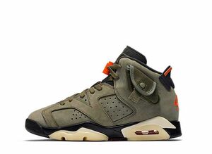 Travis Scott Nike GS Air Jordan 6 Retro &quot;Medium Olive&quot; 25cm CN1085-200