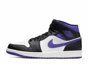 Nike Air Jordan 1 Mid &quot;Black/Court Purple&quot; 25.5cm 554724-095