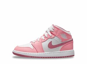 Nike GS Air Jordan 1 Mid &quot;Coral Chalk/White/Desert Berry&quot; 23cm DQ8423-616