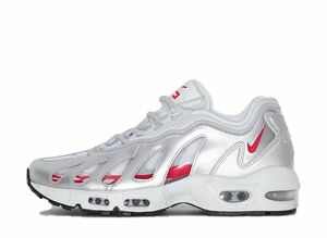 SUPREME NIKE AIR MAX 96 &quot;METALLIC SILVER/SPEED RED/CLEAR&quot; 30cm CV7652-001