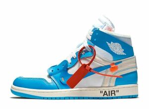 Off-White Nike Air Jordan 1 High UNC &quot;White/Dark Powder Blue&quot; 27cm AQ0818-148