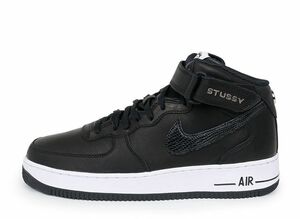 Stussy Nike Air Force 1 Mid &quot;Black/Black&quot; 29cm DJ7840-001