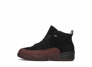 A Ma Manire Nike PS Air Jordan 12 &quot;Black and Burgundy Crush&quot; 19.5cm FB2686-001