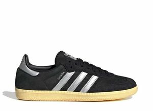 adidas Originals WMNS Samba OG &quot;Core Black/Matte Silver/Almost Yellow&quot; 27.5cm IE8128