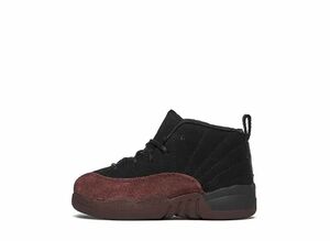 A Ma Manire Nike TD Air Jordan 12 "Black and Burgundy Crush" 13cm FB2687-001