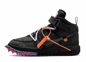 Off-White Nike Air Force 1 Mid &quot;Black&quot; 23.5cm DO6290-001