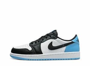 Nike WMNS Air Jordan 1 Low OG "Black and Dark Powder Blue/UNC" 25cm CZ0775-104