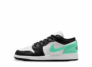 Nike GS Air Jordan 1 Low "White/Green Glow/Black" 25cm 553560-131