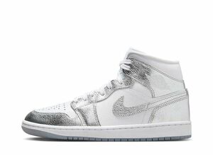 Nike WMNS Air Jordan 1 Mid SE &quot;Metallic Silver&quot; 28.5cm FN5031-100