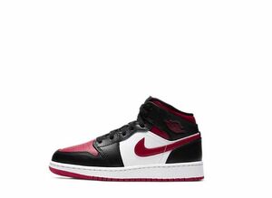 NIKE AIR JORDAN 1 MID GS &quot;BLACK/RED/WHITE&quot; 22.5cm 554725-066