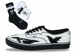 TOGA Vans Authentic &quot;White/Black&quot; (with Socks Pair Set) 22cm TOGA-VANS-AUTH-WT-BK-WITH-SOCKS