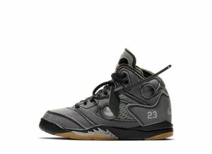 Off-White Nike PS Air Jordan 5 "Grey/Black" 19cm CV4827-001