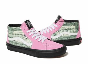 Supreme Vans Dollar Skate Grosso Mid &quot;Pink&quot; 28cm SUP-VANS-23SS-SGM-P
