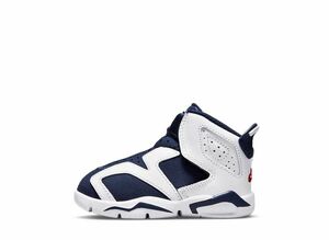 Nike TD Air Jordan 6 Retro Little Flex "White/Gym Red/Midnight Navy" 16cm CT4417-130