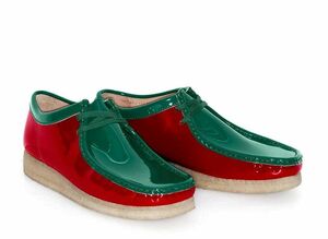 Supreme Clarks Patent Leather Wallabee "Green/Red" 27.5cm SUP-CL-24SS-GR