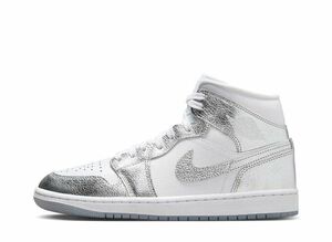 Nike WMNS Air Jordan 1 Mid SE &quot;Metallic Silver&quot; 23.5cm FN5031-100