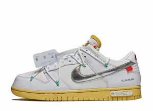 OFF-WHITE NIKE DUNK LOW 1 OF 50 &quot;WHITE 1&quot; 26cm DM1602-127