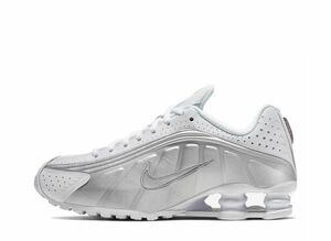 Nike WMNS Shox R4 &quot;White and Metallic Silver&quot; 27.5cm AR3565-101