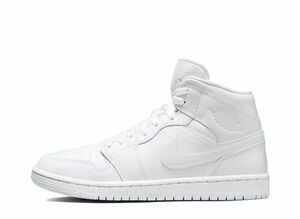Nike WMNS Air Jordan 1 Mid &quot;Triple White&quot; 27cm DV0991-111