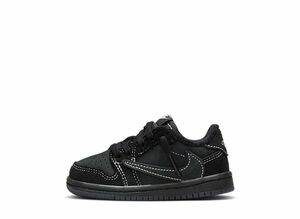 Travis Scott Nike TD Air Jordan 1 Low OG &quot;Black Phantom&quot; 16cm DO5441-001