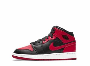 Nike GS Air Jordan 1 Mid &quot;Bred&quot; 25cm 554725-074