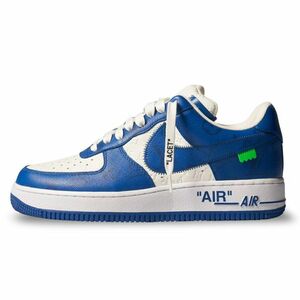 Louis Vuitton Nike Air Force 1 Low by Virgil Abloh &quot;White & Team Royal Blue&quot; 24cm 1A9VAO