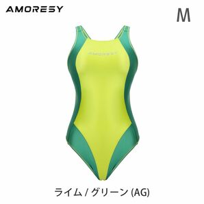 AMORESY Aphrodite 競泳水着 新色 バイカラー レオタード ボディースーツ レーシング クロスバック コスチューム