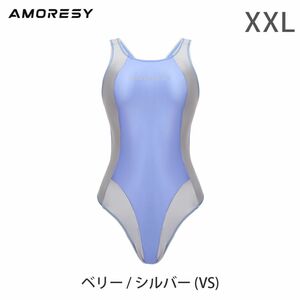 AMORESY Aphrodite 競泳水着 新色 バイカラー レオタード ボディースーツ レーシング クロスバック コスチューム