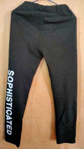 ブラック レギンスパンツ 裏起毛 スウェットパンツ