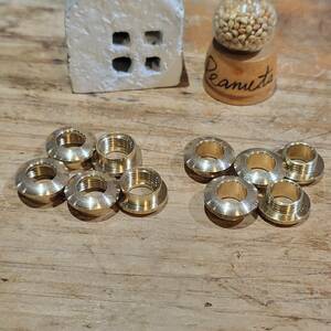 レザークラフト 真鍮　 Brass アイレットワッシャー 曲表面（外径13×内径7mm●5組セット）