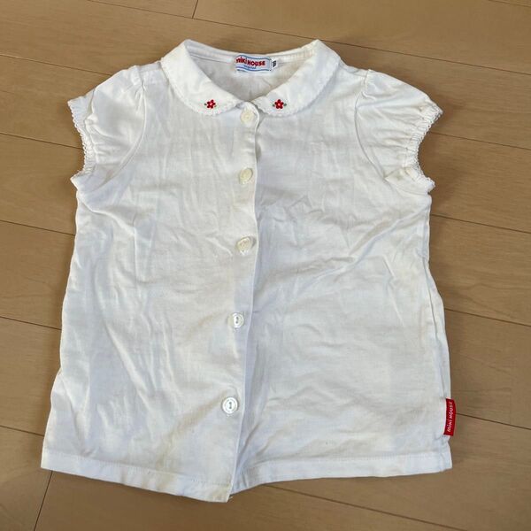 ミキハウス キッズ 半袖 ブラウス 女の子 100センチ
