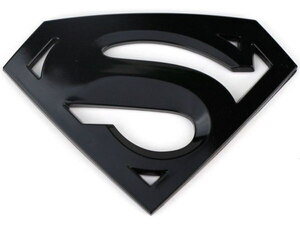 スーパーマン 自動車 エンブレム ボンネット Sマーク 3D 黒