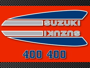 デカール TS400 ハスラー スズキ ステッカー シール カウル タンク 青白