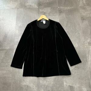 PP☆良品/ 希少!!90sビンテージ 'フランス製' SONIA RYKIEL ソニアリキエル 長袖 ストレッチ ベロア生地 チュニック ワンピース L トップス