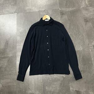 P ☆ 至高の一品 'イタリア製' Loro Piana ロロピアーナ 長袖 コットン100% ニット ボタンシャツ size:XS メンズ トップス 高級紳士服