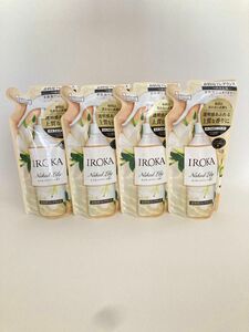 【まとめ買い】IROKA 衣料用フレグランス ネイキッドリリーの香り 替え180ml 4個セット