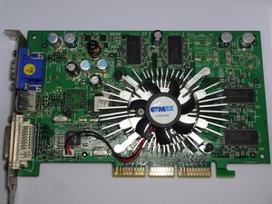 Jace Tech Geforce4 Ti 4200 128MB D-SUB/DVI-D/TV-OUT AGP接続 中古動作品 