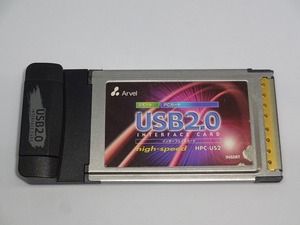 USB2.0ポート増設 PCカード Arvel HPC-US2 中古動作品