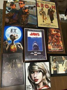 映画洋画ポスター飾りまとめUSJターミネータージョーズJAWS E.T ET バイオハザードTaylorSwiftLEONショーシャンクアーノルドタイタニック