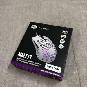 Cooler Master MasterMouse MM711 White Glossy ゲーミングマウス 超軽量 ハニカムシェル採用 MM-711-WWOL2 