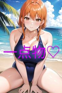 一点物　オリジナル 同人 ポスター アニメ イラスト 美女　セクシー a4サイズ　アートポスター　AI 可愛い　 巨乳 水着 美人　19